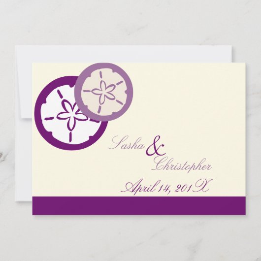 PixDezines Sandollar Starfish/DIY Color!! 招待状 (正面)