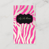 PixDezines Sassyゼブラ印刷 名刺 (裏面)