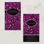 PixDezines Sassy cheetahプリント/ピンク/デイバックグラウンド 名刺 (正面/裏面)