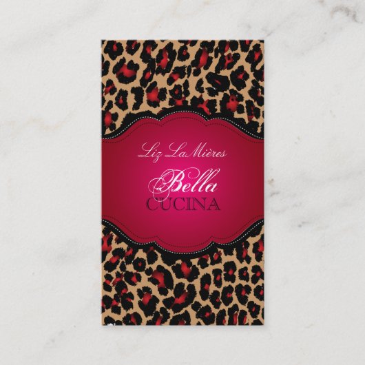 PixDezines Sassy cheetahプリント/diy背景 名刺 (正面)