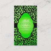 PixDezines Sassy cheetahプリント/diy背景 名刺 (裏面)