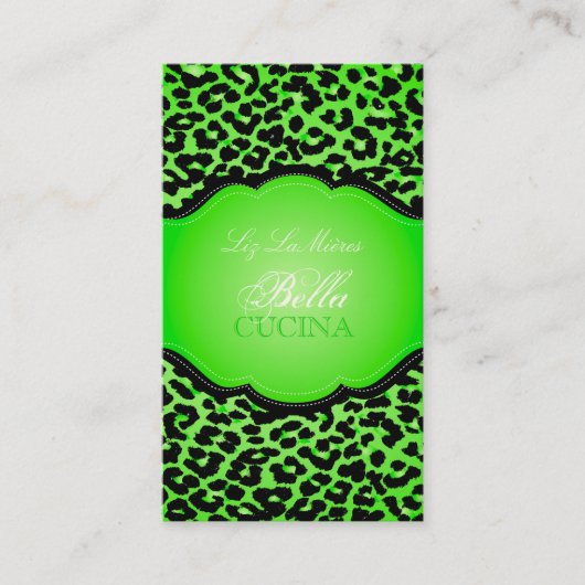 PixDezines Sassy cheetahプリント/diy背景 名刺 (正面)