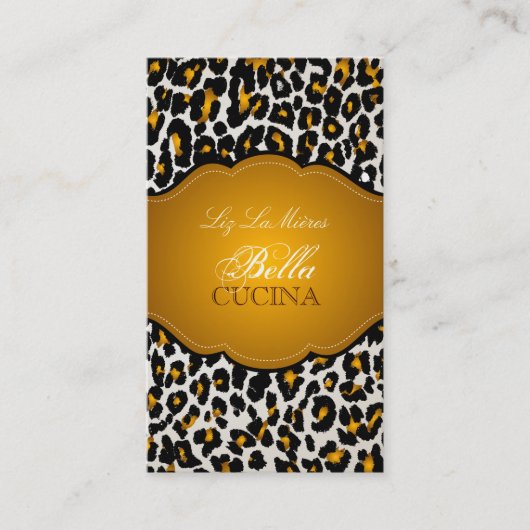 PixDezines Sassy cheetahプリント/diy背景 名刺 (正面)