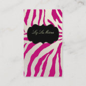 PixDezines Sassy zebra print 名刺 (裏面)