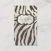 PixDezines Sassy zebra print 名刺 (裏面)