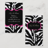 PixDezines Sassy zebra print 名刺 (正面/裏面)