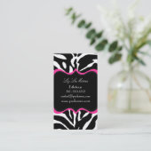 PixDezines Sassy zebra print 名刺 (スタンド正面)