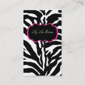 PixDezines Sassy zebra print 名刺 (裏面)