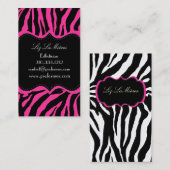 PixDezines Sassy zebra print 名刺 (正面/裏面)