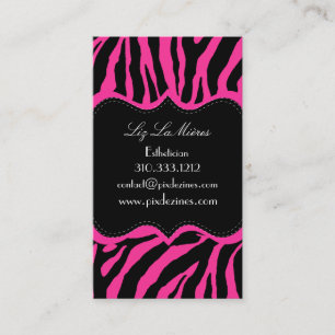 PixDezines Sassy zebra print 名刺