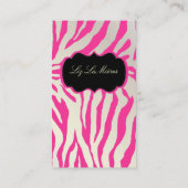 PixDezines Sassy zebra print 名刺 (裏面)
