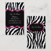 PixDezines Sassy zebra print 名刺 (正面/裏面)