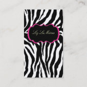PixDezines Sassy zebra print 名刺 (裏面)