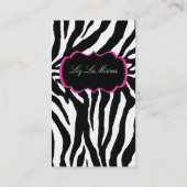 PixDezines Sassy zebra print/hot pink+black 名刺 (裏面)