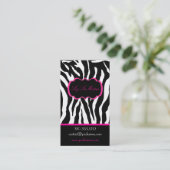 PixDezines Sassy zebra print/hot pink+black 名刺 (スタンド正面)