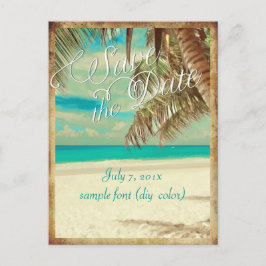 PixDezines/save日付/ヴィンテージハワイ 案内ポストカード