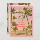 PixDezines/save日付/ヴィンテージハワイ 案内ポストカード (正面/裏面)