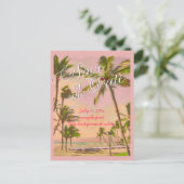 PixDezines/save日付/ヴィンテージハワイ 案内ポストカード (スタンド正面)