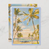 PixDezines/save日付/ヴィンテージハワイ 案内ポストカード (正面/裏面)