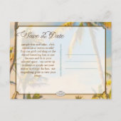 PixDezines/save日付/ヴィンテージハワイ 案内ポストカード (裏面)