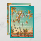 PixDezines/save日付/ヴィンテージハワイ 案内ポストカード (正面/裏面)