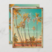 PixDezines/save日付/ヴィンテージハワイ 案内ポストカード (正面/裏面)