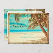 PixDezines/save日付/ヴィンテージビーチ 案内ポストカード (正面/裏面)