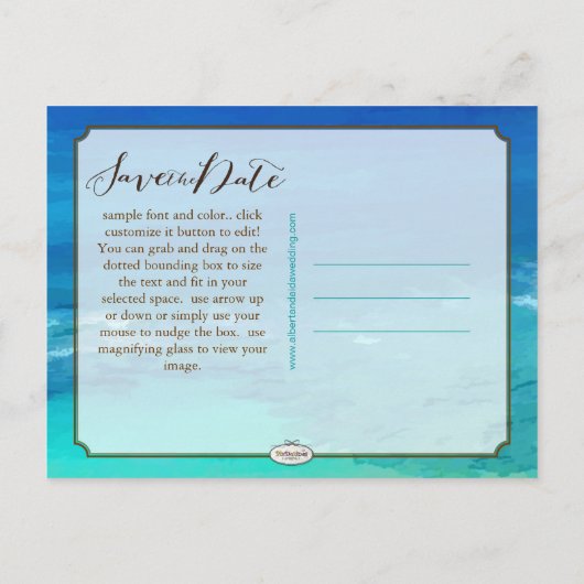 PixDezines/save日付/ヴィンテージ花馬湾 案内ポストカード (裏面)