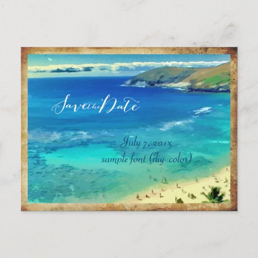PixDezines/save日付/ヴィンテージ花馬湾 案内ポストカード (正面)