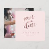 PixDezines Save 日付 / ローズゴールド / DIY 背景 セーブザデート (正面/裏面)