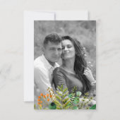 PixDezines Save Date/グリーン, エルダー+シダ セーブザデート (裏面)