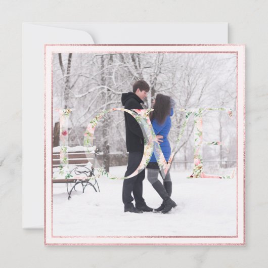 PixDezines SAVE DATE|BLUSH PINK FUN SCRIPT セーブザデート (裏面)