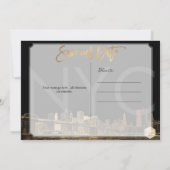 PixDezines/Save Date/Faux Gold/NYC 案内状 (裏面)