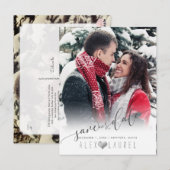 PixDezines Save our Date カリグラフィー DIY カラー ポストカード (正面/裏面)