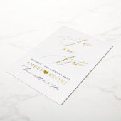 PixDezines Save our Date ラグジュアリーカリグラフィー 箔招待状 (回転した状態)