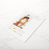PixDezines Save our Date Luxe Calligraphy 箔招待状 (回転した状態)
