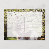 PixDezines Save th 日付/偽のローズゴールドのコンフェッティ 案内ポストカード (裏面)