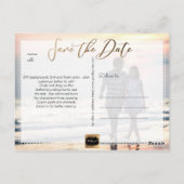 PixDezines Save the Date/おしゃれな手書きスクリプト ポストカード (裏面)