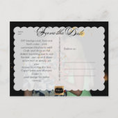 PixDezines Save the Date/ファンシーなスクリプト 案内ポストカード (裏面)