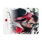 PixDezines Save the Date/ファンシー スクリプト マグネット (横)