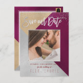 PixDezines Save the Date / モダンな DIY カラー 案内ポストカード (正面/裏面)