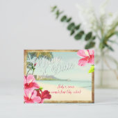 PixDezines/save the date/ヴィンテージwaikiki 案内ポストカード (スタンド正面)