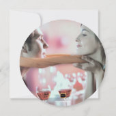 PixDezines Save the Date 偽のローズゴールド+大理石 セーブザデート (裏面)