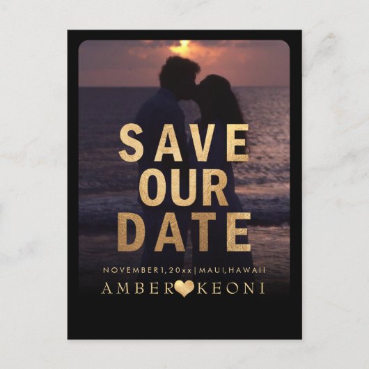 PixDezines Save the Date/偽の金 案内ポストカード (正面)