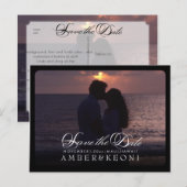 PixDezines Save the Date/華麗なスクリプト 案内ポストカード (正面/裏面)