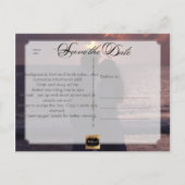 PixDezines Save the Date/華麗なスクリプト 案内ポストカード (裏面)