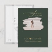 PixDezines Save the Date Luxe Script DIY Color ポストカード (正面/裏面)