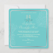 PixDezines Seahors+coral結婚の/diy色 招待状 (裏面)