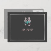 PixDezines Seahorse RSVPポストカード/5 x 7招待状 インビテーションポストカード (正面/裏面)