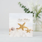 PixDezines Seashells/ビーチ招待状/DIY 招待状 (スタンド正面)